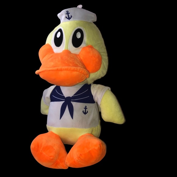 Large 16” Nautical Navy Duck Plush ArtCreativity Sailor Duck Soft Plush Quacker - Picture 4 of 9